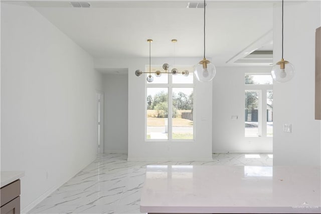 view of unfurnished dining area