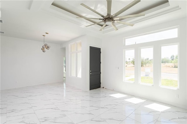 spare room featuring ceiling fan