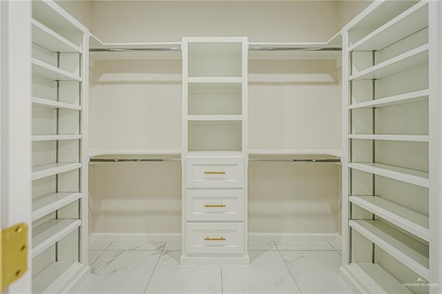 view of walk in closet