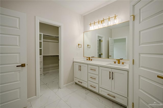 bathroom with vanity