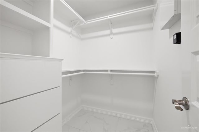 view of walk in closet