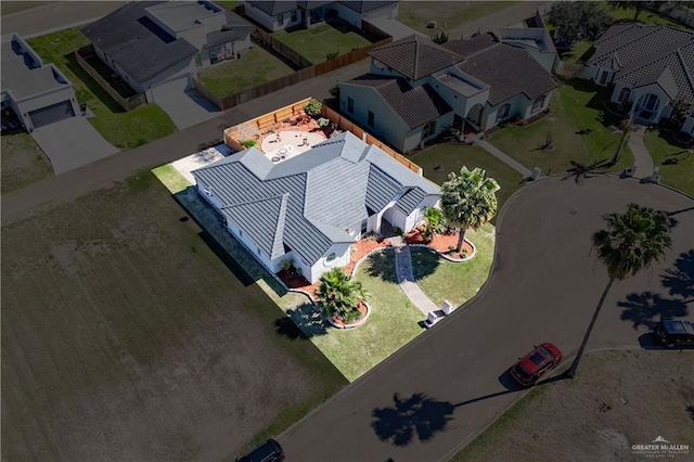 bird's eye view featuring a residential view