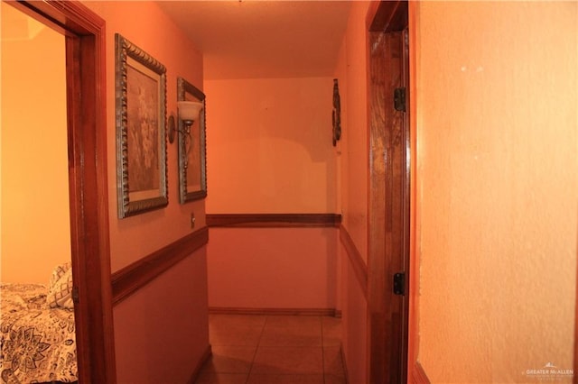 corridor featuring tile patterned floors