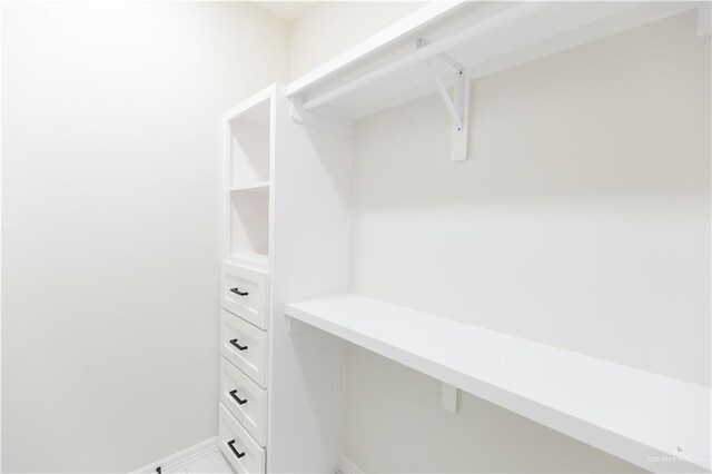 view of walk in closet