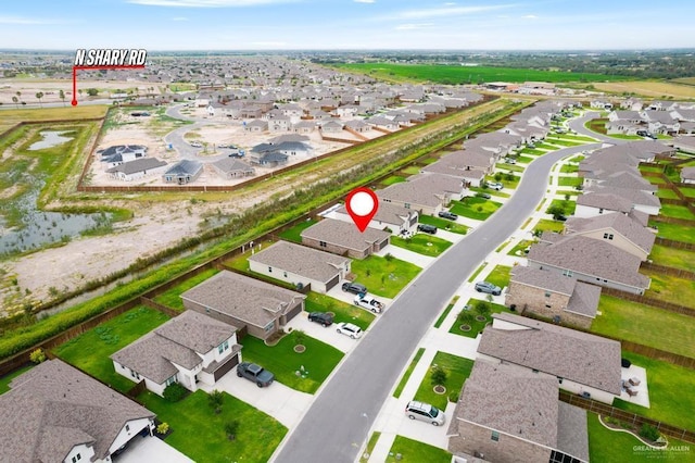 14222 Chalk Ridge Dr, Mcallen, TX 78504 - aerial overview of property's location with nearby suburban area