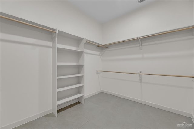 view of walk in closet