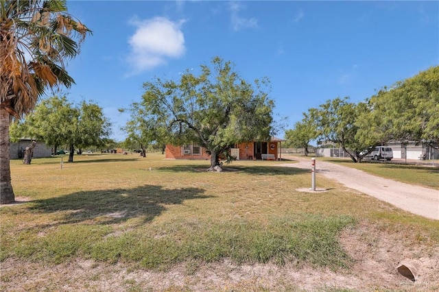 7027 Jo Din St, Edinburg, TX 78542 - view of green lawn featuring dirt driveway