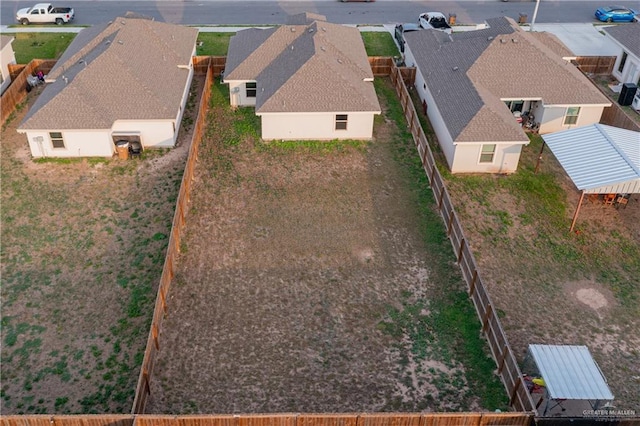 aerial view with a residential view