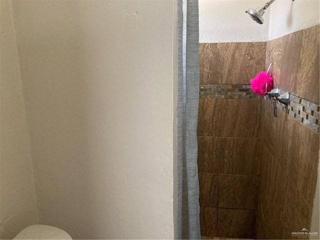602 E Kelly Ave E, Pharr, TX 78577 - bathroom with a tile shower and toilet