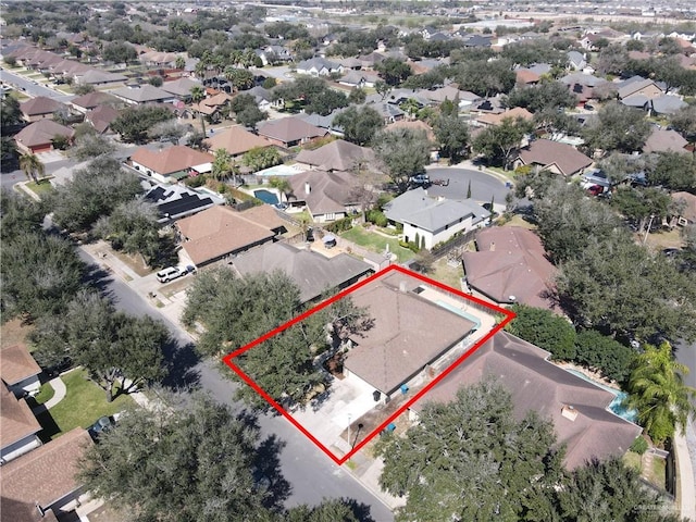 birds eye view of property featuring a residential view