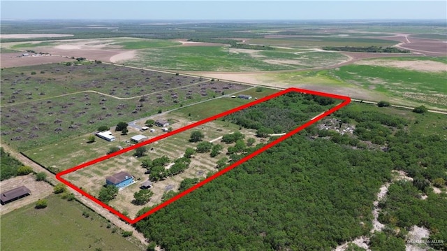 21732 Mile 17 Rd, Edinburg, TX 78541 - bird's eye view featuring a rural view