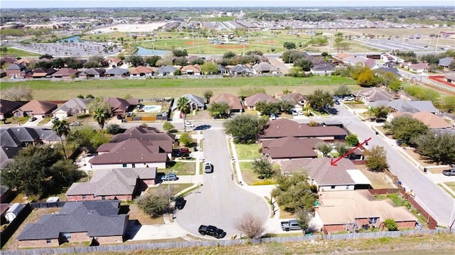 birds eye view of property featuring a residential view