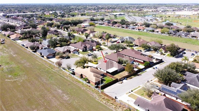 drone / aerial view featuring a residential view