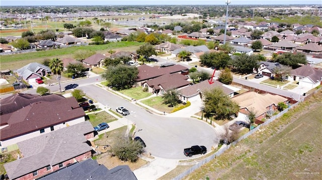 drone / aerial view with a residential view