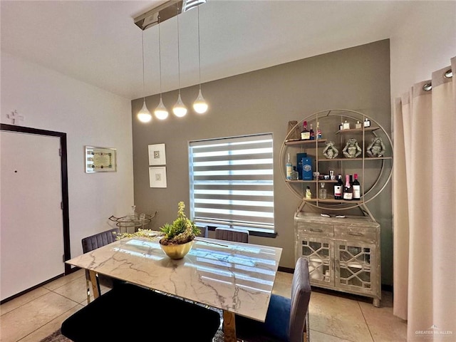 view of tiled dining room