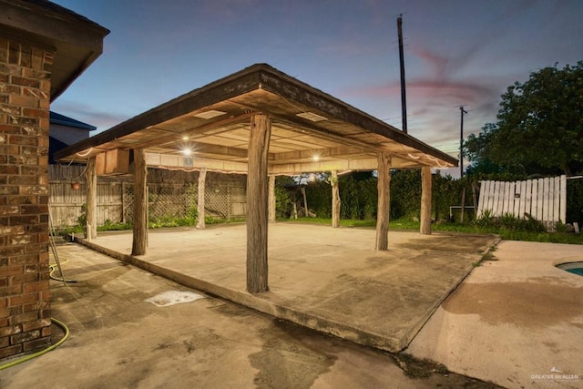 surrounding community with a gazebo and a patio