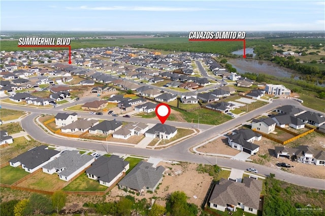 aerial view featuring a residential view