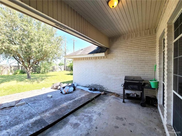 view of patio / terrace with area for grilling