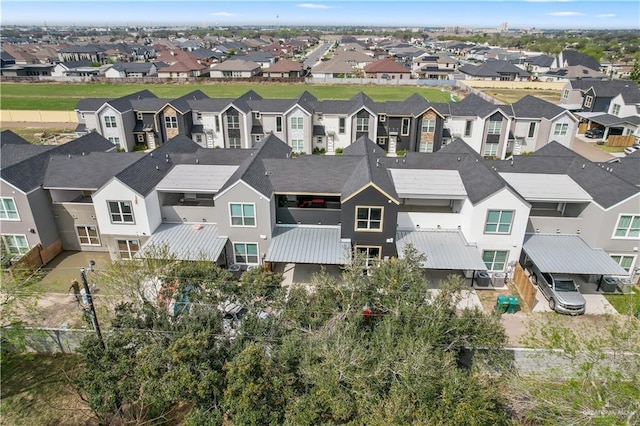 bird's eye view with a residential view