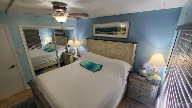 3113 Laguna Blvd Unit 219, South Padre Island, TX 78597 - bedroom with ceiling fan
