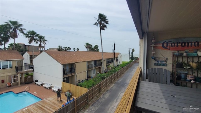 3113 Laguna Blvd Unit 219, South Padre Island, TX 78597 - exterior view of a pool and a residential view