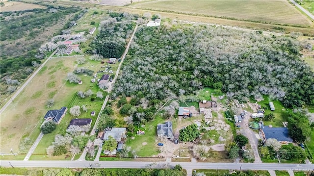 aerial view with a rural view