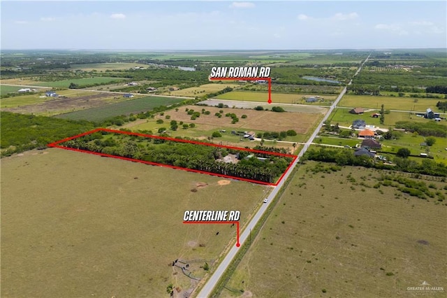 38639 W Centerline Rd, Los Fresnos, TX 78566 - view of rural area with property parcel outlined