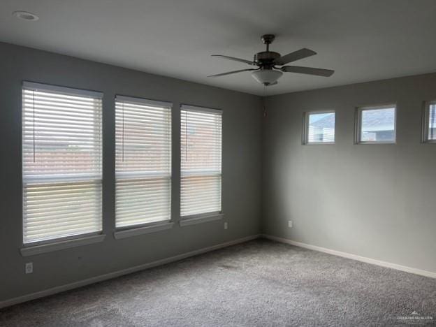 14405 Chalk Ridge Dr, Mcallen, TX 78504 - carpeted empty room with a ceiling fan and healthy amount of natural light