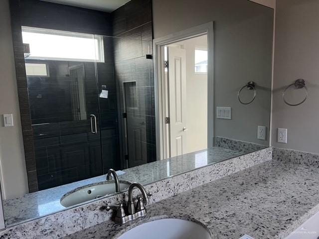 14405 Chalk Ridge Dr, Mcallen, TX 78504 - full bath with double vanity and a shower stall
