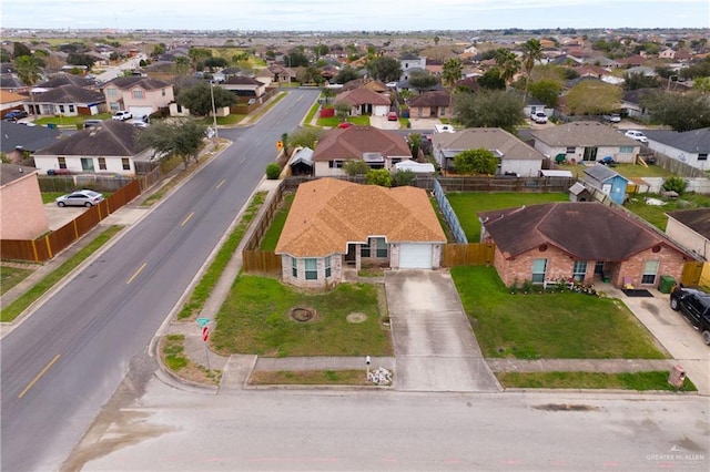 drone / aerial view with a residential view