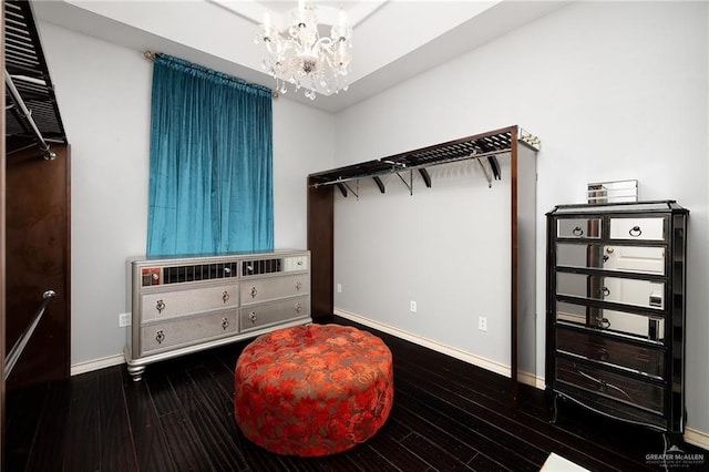 1008 N Columbia Dr, Edinburg, TX 78541 - spacious closet with a chandelier and wood finished floors