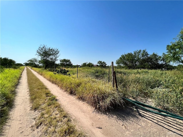 view of road featuring a rural view