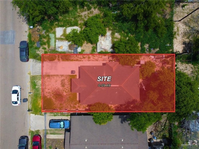 815 Pueblo St, Mission, TX 78572 - aerial view of property and surrounding area featuring property parcel outlined
