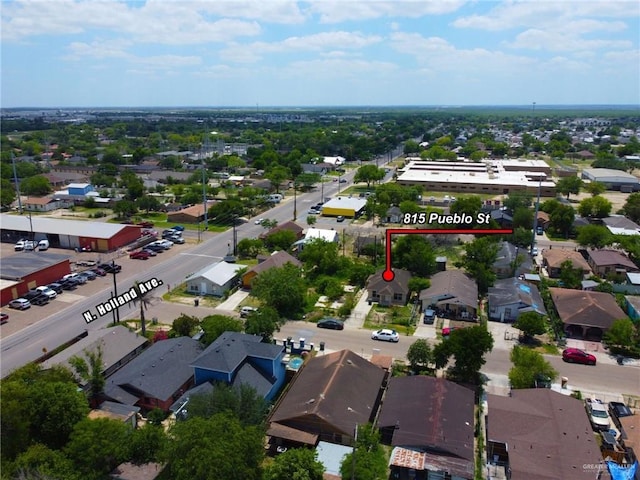 815 Pueblo St, Mission, TX 78572 - aerial view of residential area featuring property boundaries highlighted