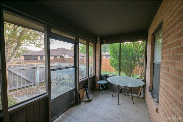 view of sunroom / solarium