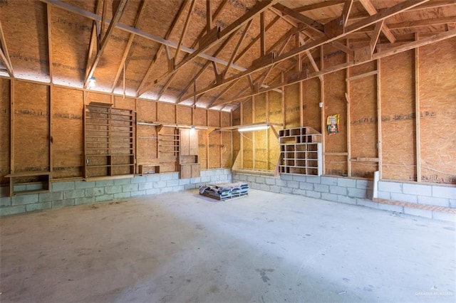 4009 Wescan Ln, Mission, TX 78572 - misc room with lofted ceiling and concrete floors