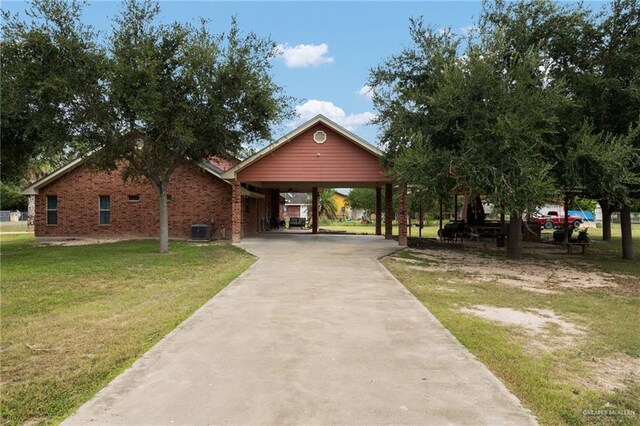 exterior space with a lawn