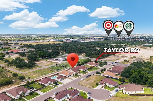 2803 Thompson St, Mission, TX 78573 - aerial perspective of suburban area