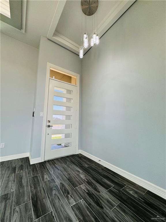 interior space featuring dark hardwood / wood-style floors