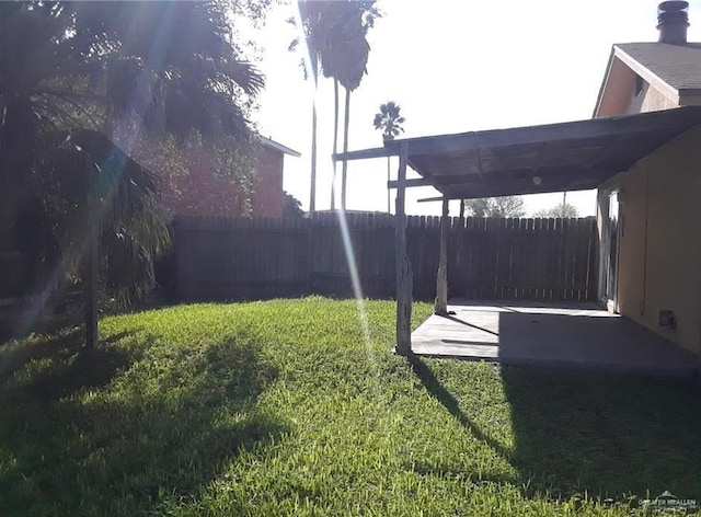 view of yard featuring a patio