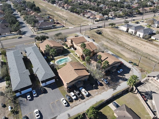 aerial view featuring a residential view