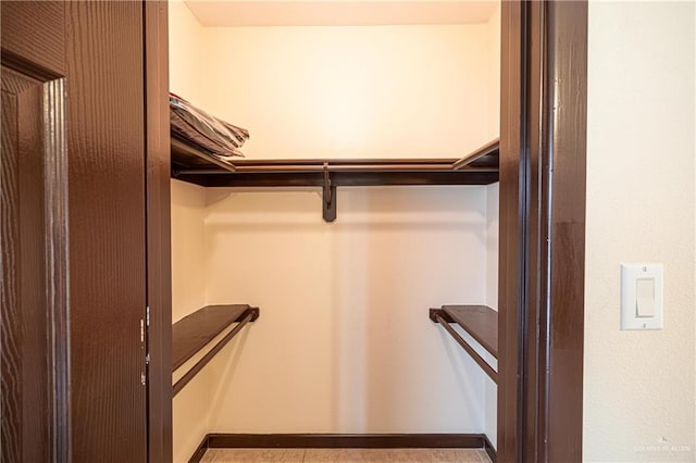 view of walk in closet