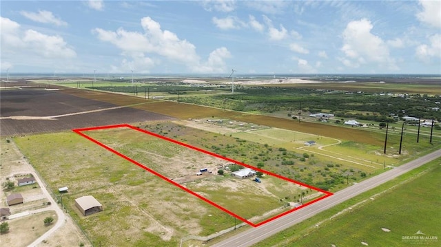 25662 N Fm 681, Edinburg, TX 78541 - aerial view of property and surrounding area with property parcel outlined