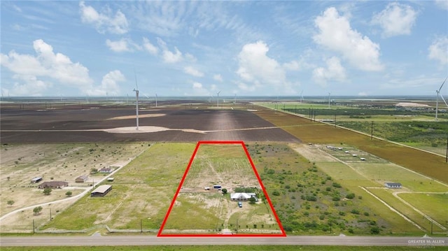 25662 N Fm 681, Edinburg, TX 78541 - aerial overview of property's location featuring property boundaries highlighted