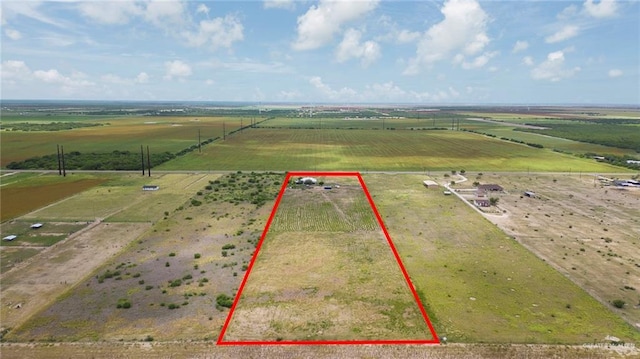 25662 N Fm 681, Edinburg, TX 78541 - view of rural area with property parcel outlined and rows of crops