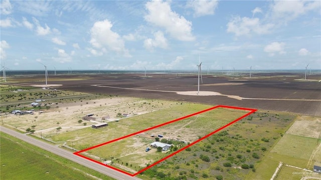 25662 N Fm 681, Edinburg, TX 78541 - aerial overview of property's location featuring property boundaries highlighted