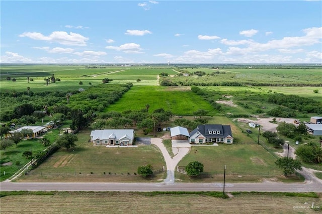 drone / aerial view with a rural view