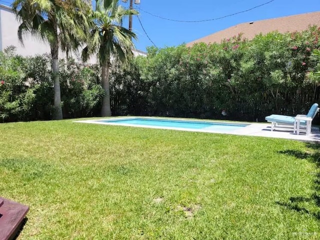 102 E Tarpon St, South Padre Island, TX 78597 - view of green lawn with an outdoor pool