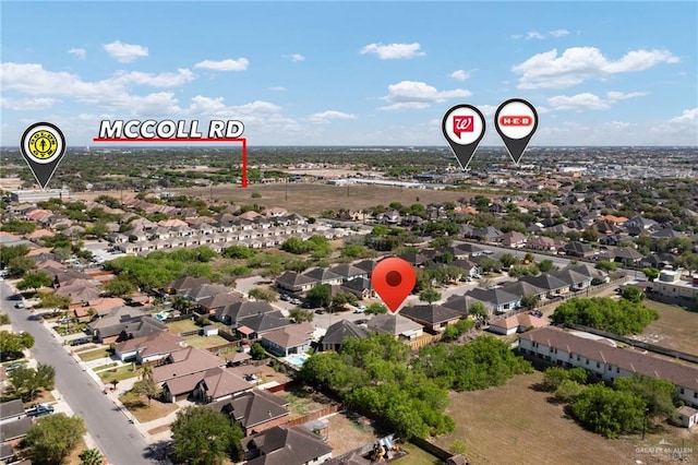 birds eye view of property featuring a residential view