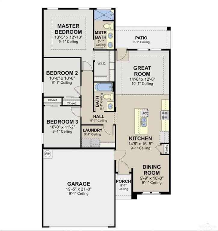 2217 Cardinal Dr, Weslaco, TX 78596 - view of floor plan / room layout